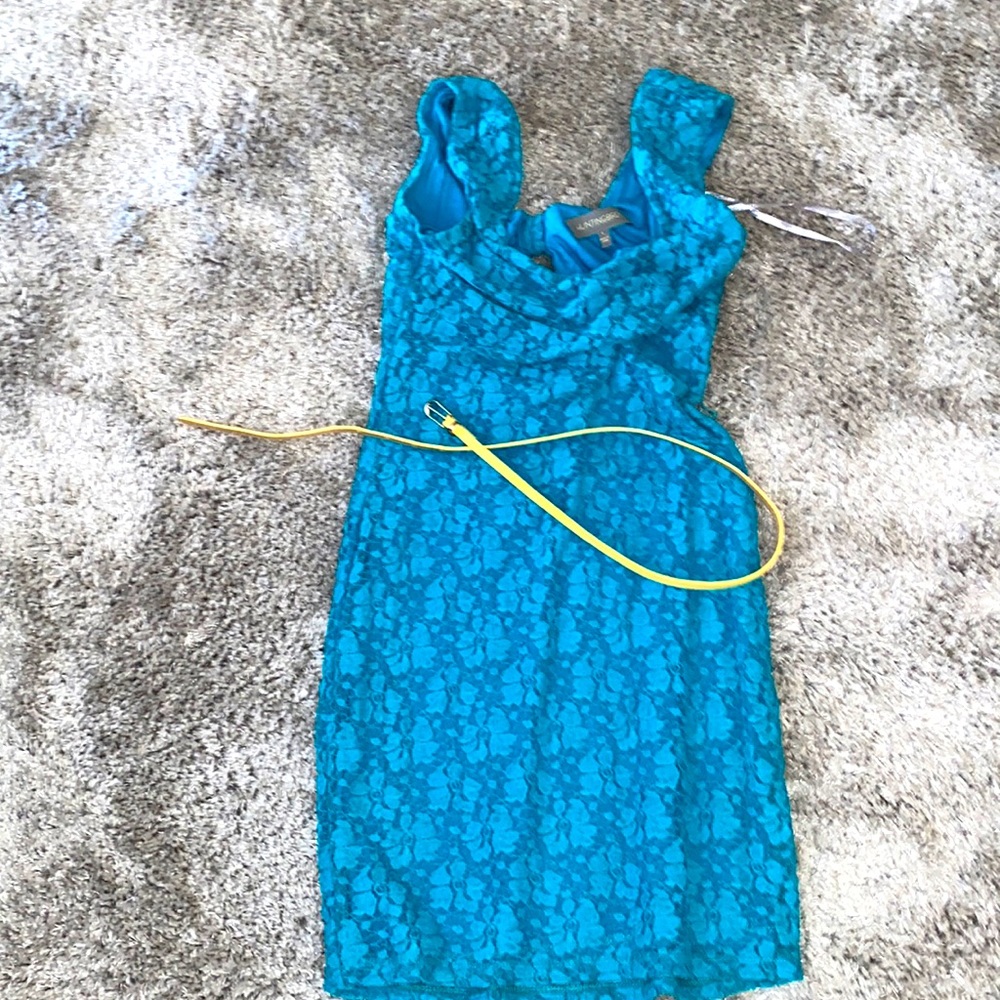 Huntingbird teal dress with belt